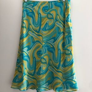 INC Vintage Y2K Abstract Swirl Skirt